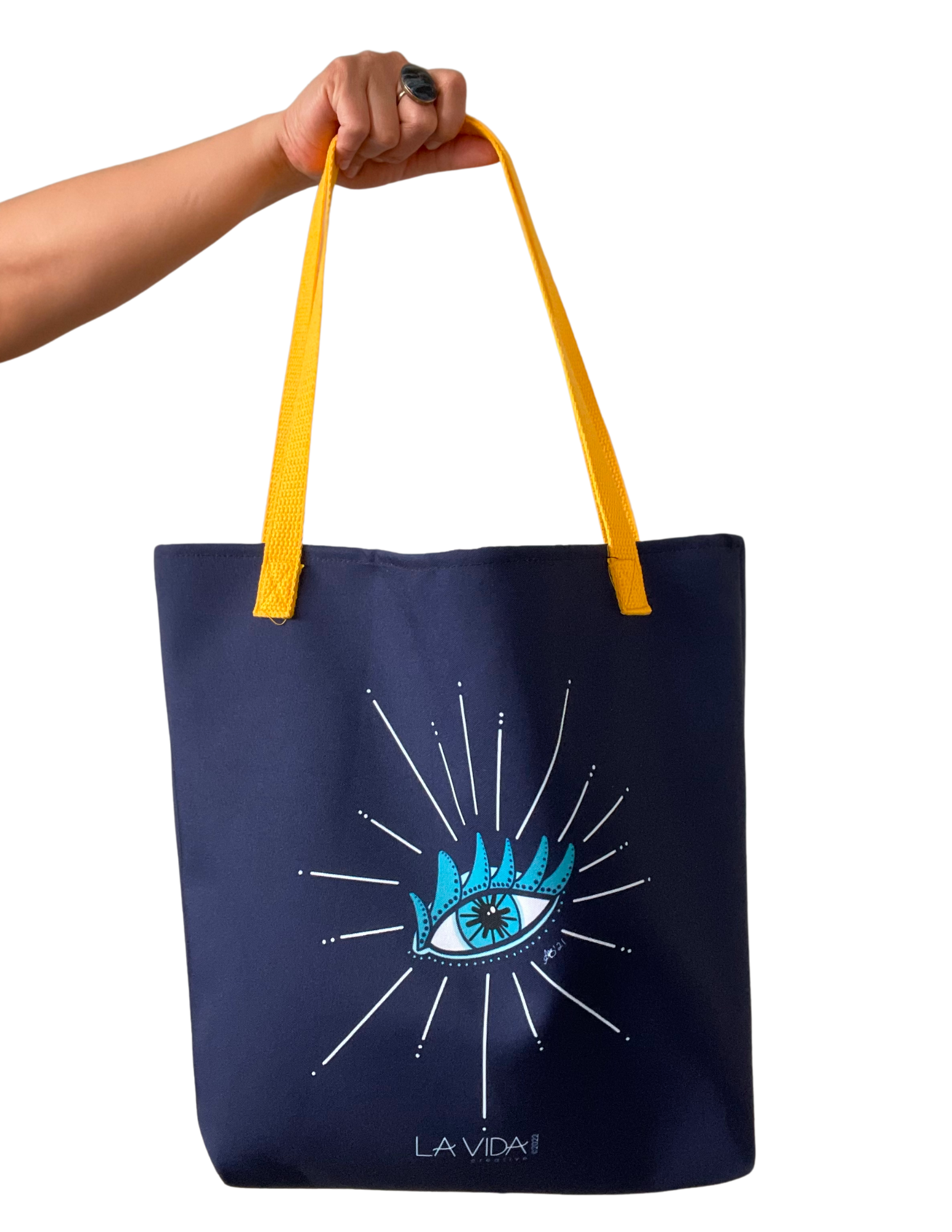 Large Ojo Tote Bag with Interior Pocket