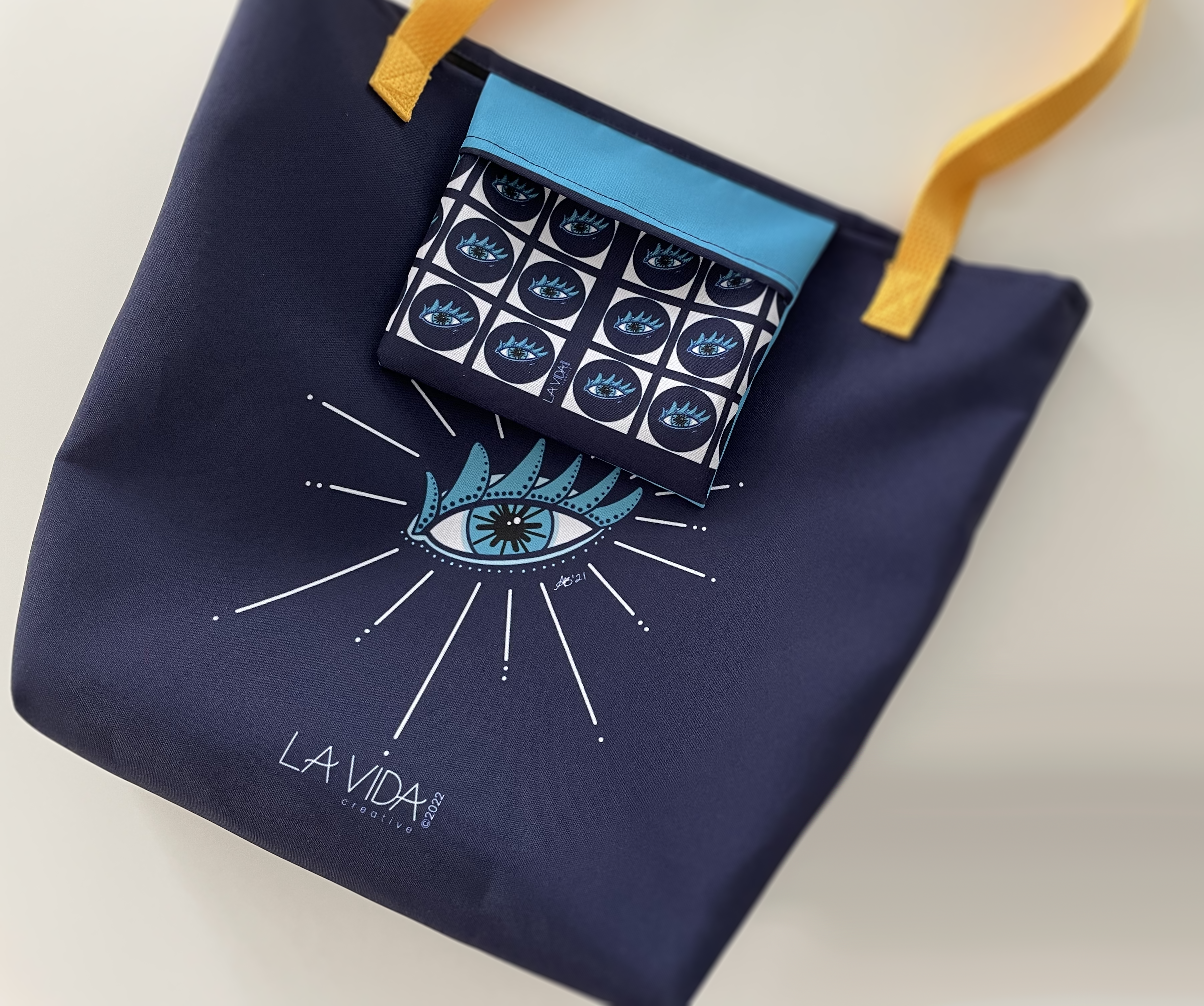 Large Ojo Tote Bag with Interior Pocket